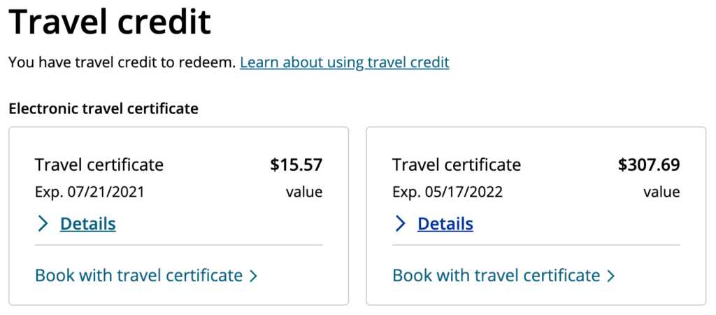 Travel Credits